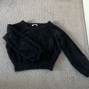 JJ’s Fairyland black fuzzy cropped sweater.  Size small/medium